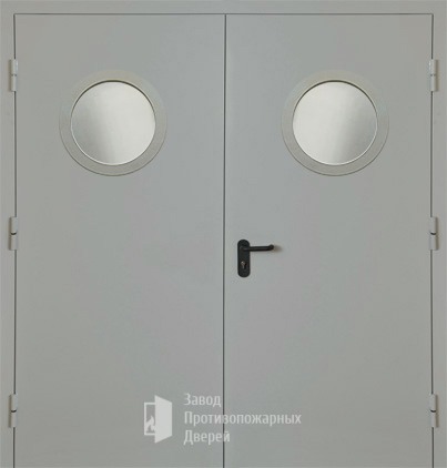 Фото двери «Двупольная с круглым стеклом EI-30» в Сергиеву Посаду