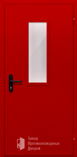 Фото двери «Однопольная со стеклом (красная)» в Сергиеву Посаду