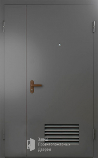 Фото двери «Техническая дверь №7 полуторная с вентиляционной решеткой» в Сергиеву Посаду