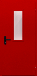 Фото двери «Однопольная со стеклом (красная)» в Сергиеву Посаду