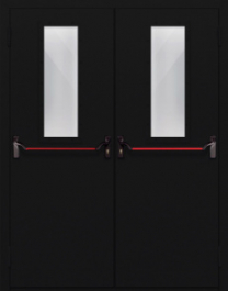 Фото двери «Двупольная со стеклом и антипаникой №64» в Сергиеву Посаду