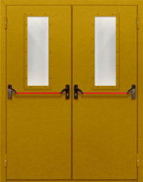 Фото двери «Двупольная со стеклом и антипаникой №65» в Сергиеву Посаду